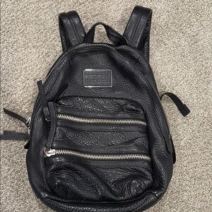 Black Leather Backpack